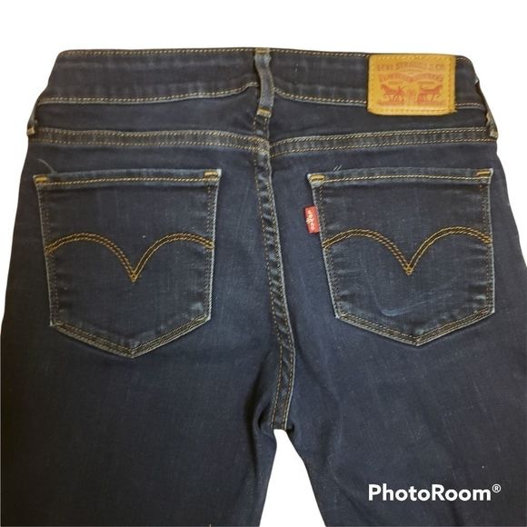 Levi's 711 Skinny Dark Wash Ladies Jeans 25 - Picture 3 of 7